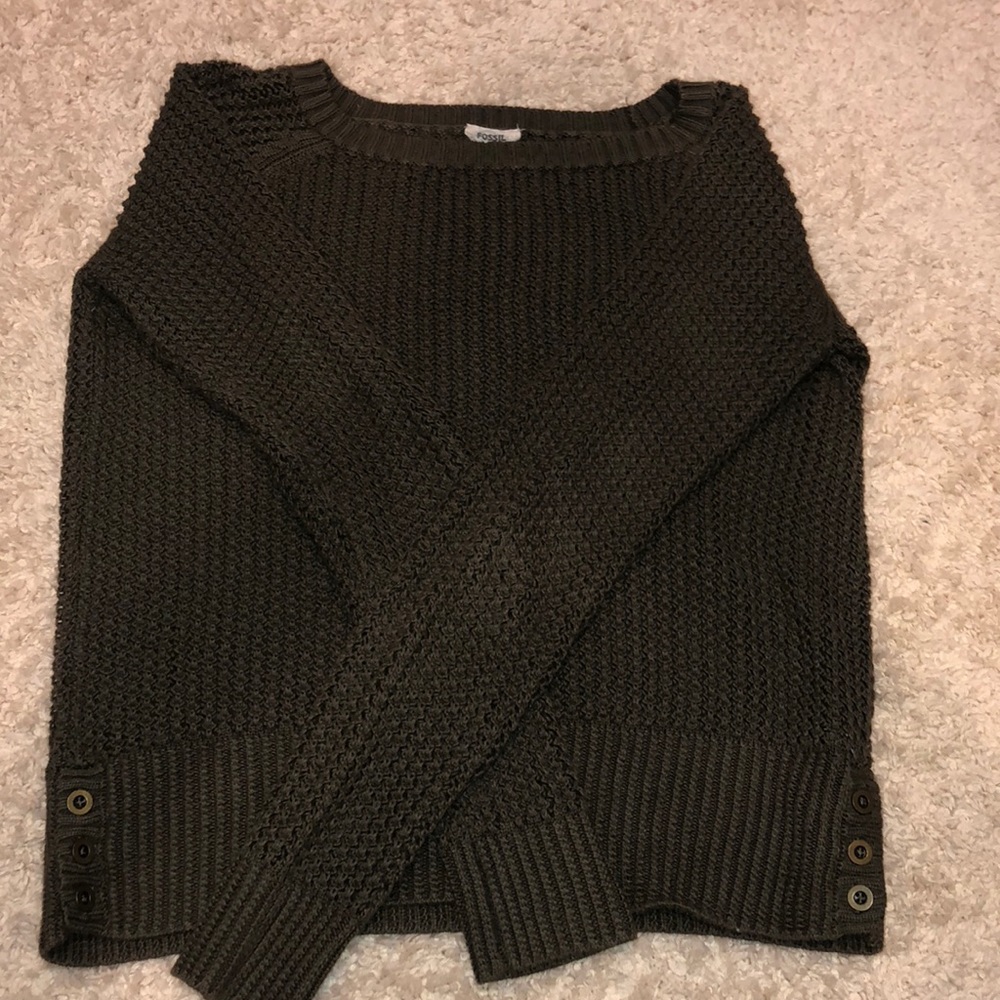 army green fossil sweater